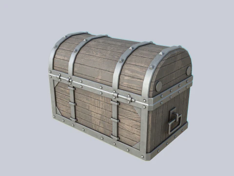 Ba&uacute; do tesouro Modelo 3D