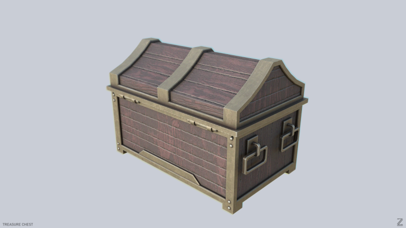 Treasure chest 3Dモデル .c4d .max .obj .3ds .fbx .stl .blend 