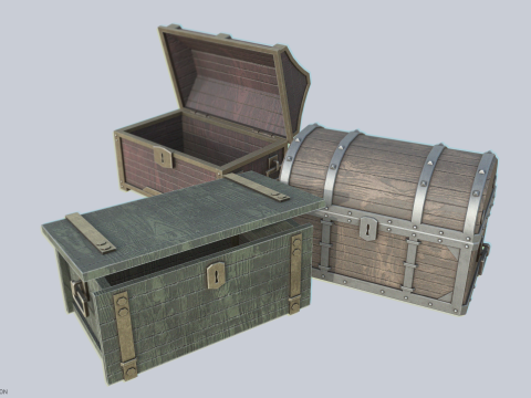 Treasure chest collection 3D 模型