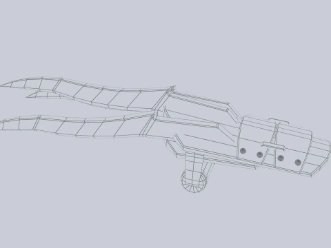 Pen&ccedil;e silahı 3D Model