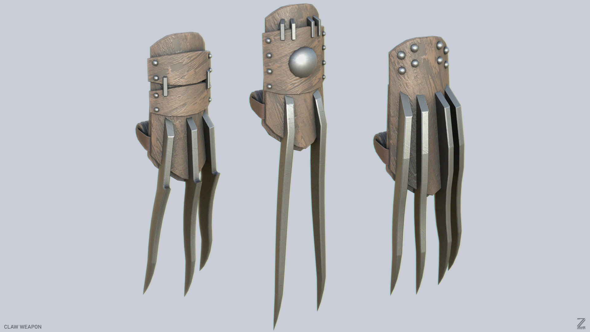 Claw weapon collection 3D Model .c4d .max .obj .3ds .fbx .stl .blend 