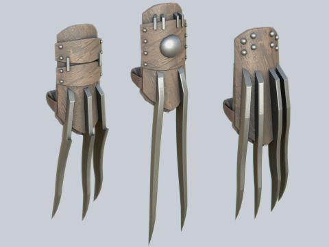 Claw weapon collection 3D Model