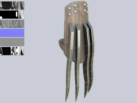 Claw weapon collection 3D Model