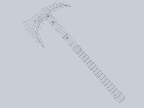 Combat axe Modelo 3D