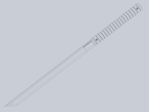 Combat blade Modello 3D
