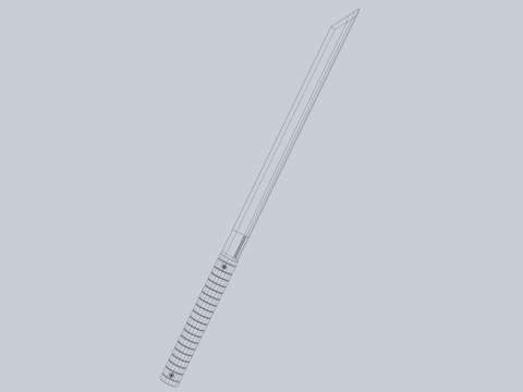 Combat blade Modello 3D