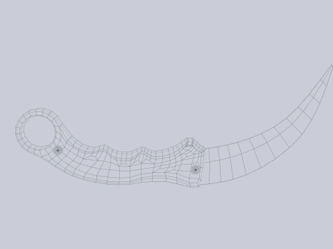 Боевой керамбит 3D Модель