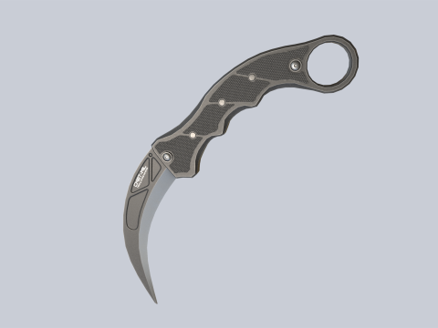 Combat karambit Modèle 3D