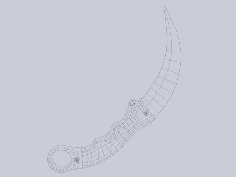Боевой керамбит 3D Модель