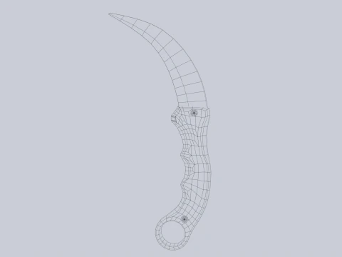 Боевой керамбит 3D Модель