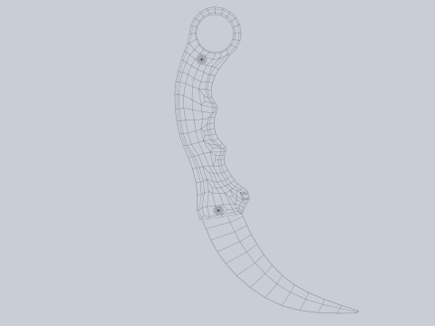 Combat karambit Modèle 3D