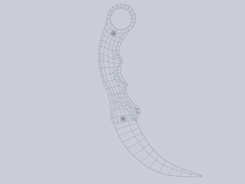 Боевой керамбит 3D Модель