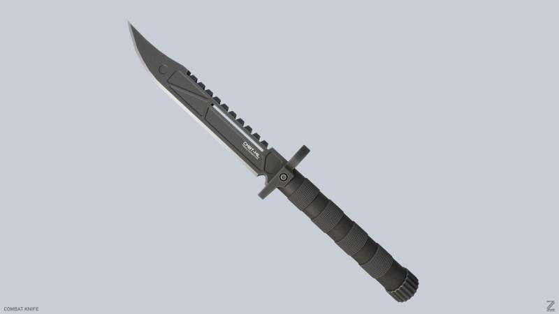 Combat knife 3D Model .c4d .max .obj .3ds .fbx .stl .blend