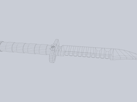 Combat knife 3D Model