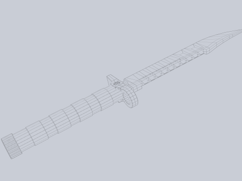 Combat knife 3D Model