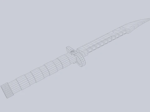 Pisau tempur Model 3D