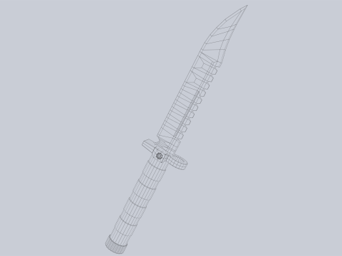 Combat knife 3D Model