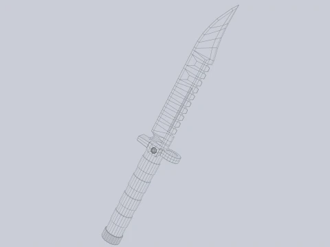 Pisau tempur Model 3D