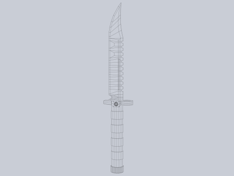 Combat knife 3D Model