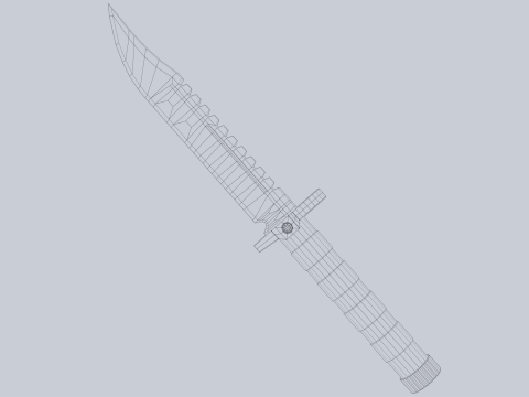 Combat knife 3D Model