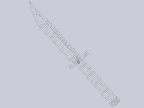 Pisau tempur Model 3D