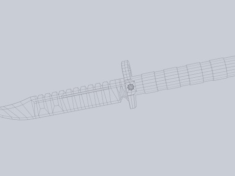 Combat knife 3D Model