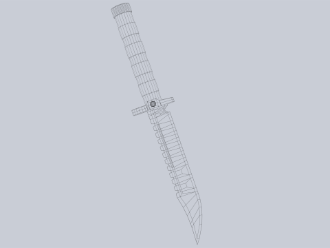 Combat knife 3D Model