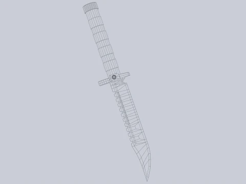 Pisau tempur Model 3D