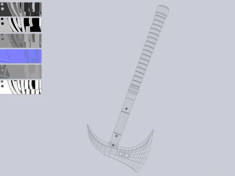 Cole&ccedil;&atilde;o de armas de combate corpo a corpo Modelo 3D