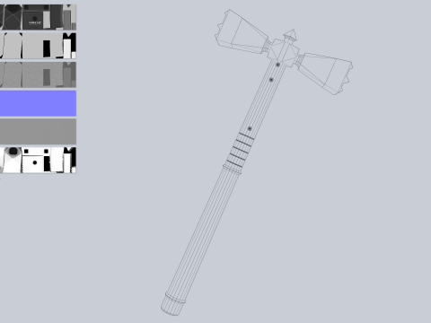 Combat melee weapon collection Model 3D