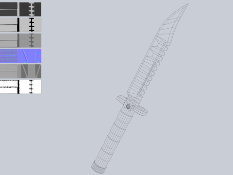 Combat melee weapon collection Model 3D