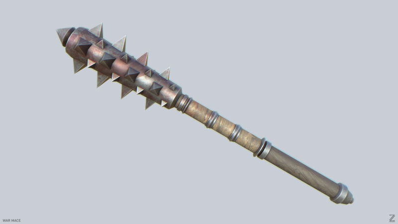 War mace Modello 3D .c4d .max .obj .3ds .fbx .stl .blend 