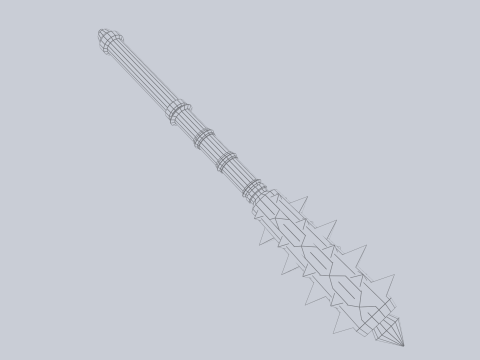 War mace Modello 3D