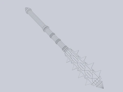 Gada perang Model 3D