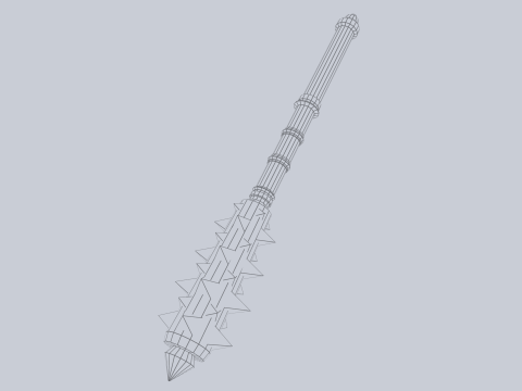 War mace Modello 3D