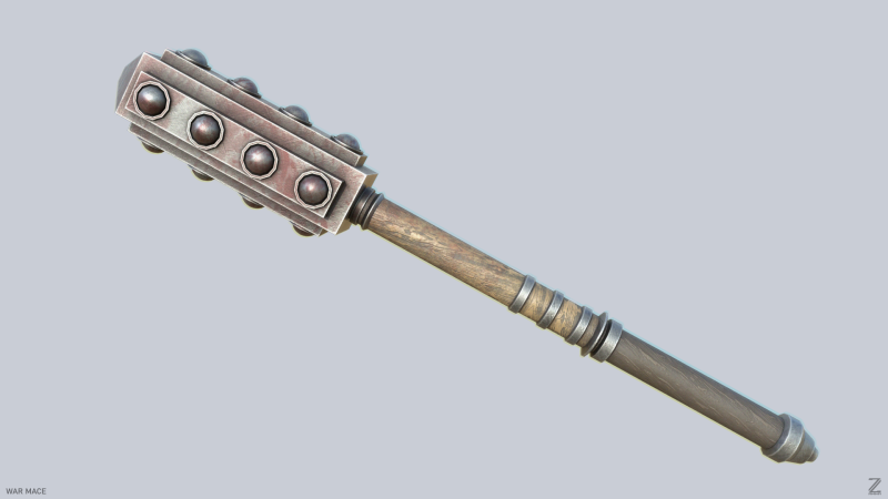 War mace 3D Model .c4d .max .obj .3ds .fbx .stl .blend 