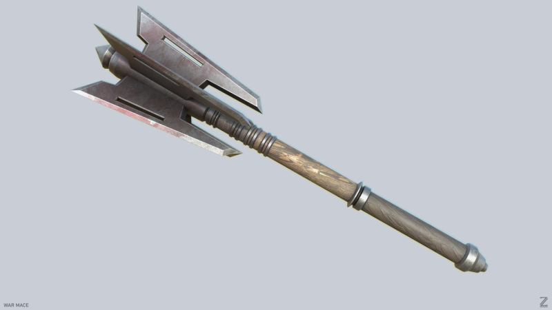 War mace 3D-Modell .c4d .max .obj .3ds .fbx .stl .blend 