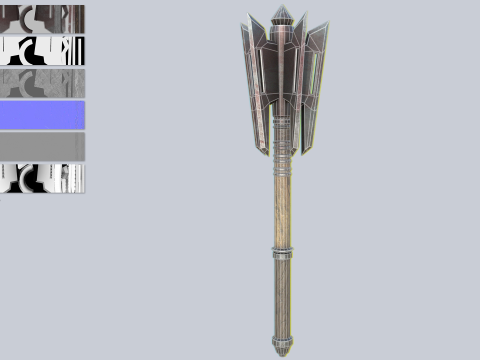 War mace 3D-Modell