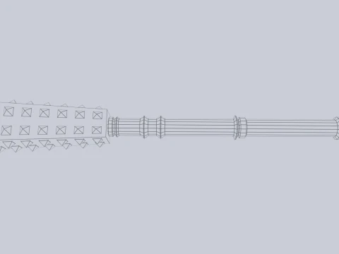 Ma&ccedil;a de guerra Modelo 3D