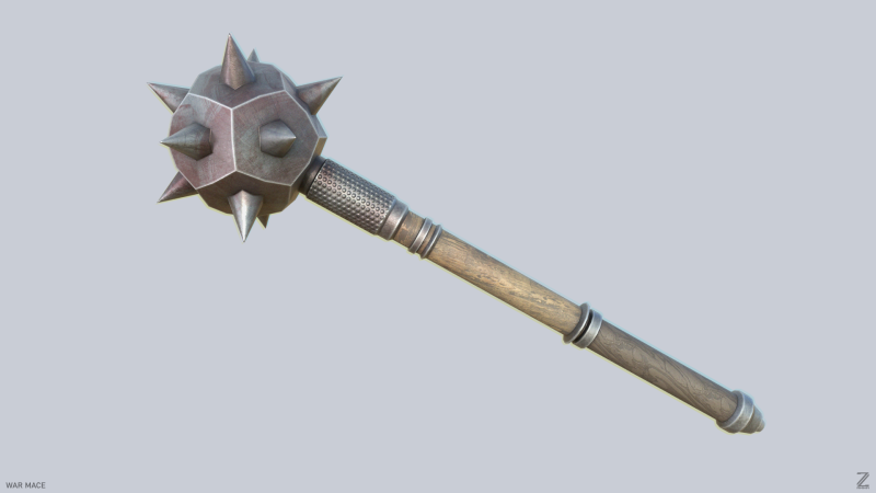 War mace 3Dモデル .c4d .max .obj .3ds .fbx .stl .blend 