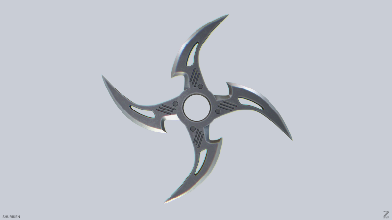 Shuriken 3Dモデル .c4d .max .obj .3ds .fbx .stl .blend 
