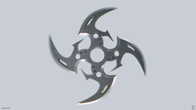 Shuriken Modello 3D .c4d .max .obj .3ds .fbx .stl .blend 
