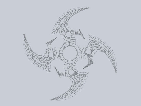 Shuriken Modello 3D