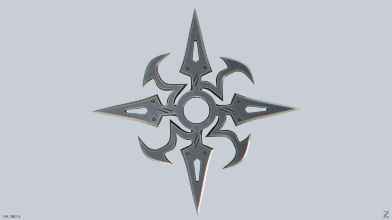 Shuriken Model 3D .c4d .max .obj .3ds .fbx .stl .blend 