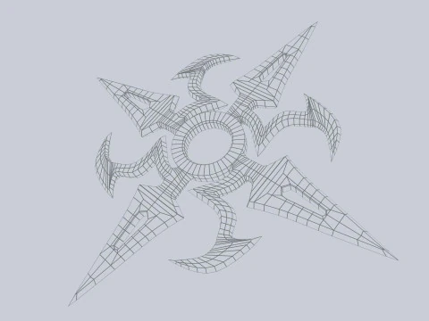 Shuriken Modello 3D
