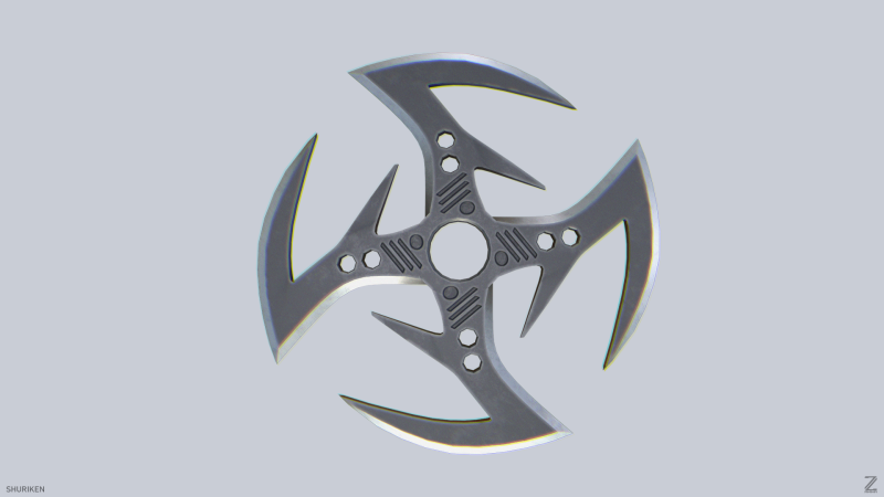 Shuriken 3Dモデル .c4d .max .obj .3ds .fbx .stl .blend 