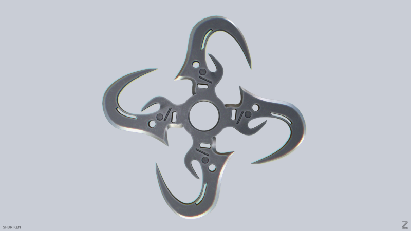 Shuriken 3D 模型 .c4d .max .obj .3ds .fbx .stl .blend 
