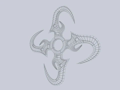 сюрікени 3D Модель