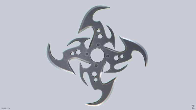 Shuriken Modelo 3D .c4d .max .obj .3ds .fbx .stl .blend 