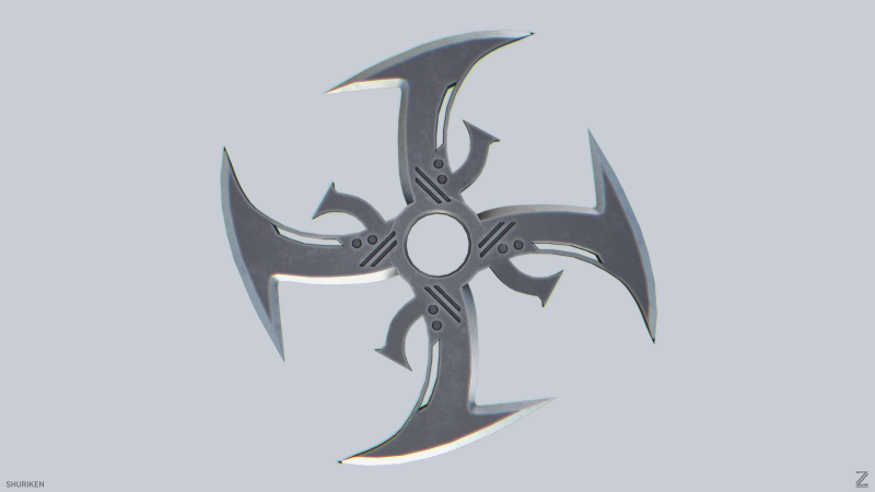 Shuriken 3D Model .c4d .max .obj .3ds .fbx .stl .blend 